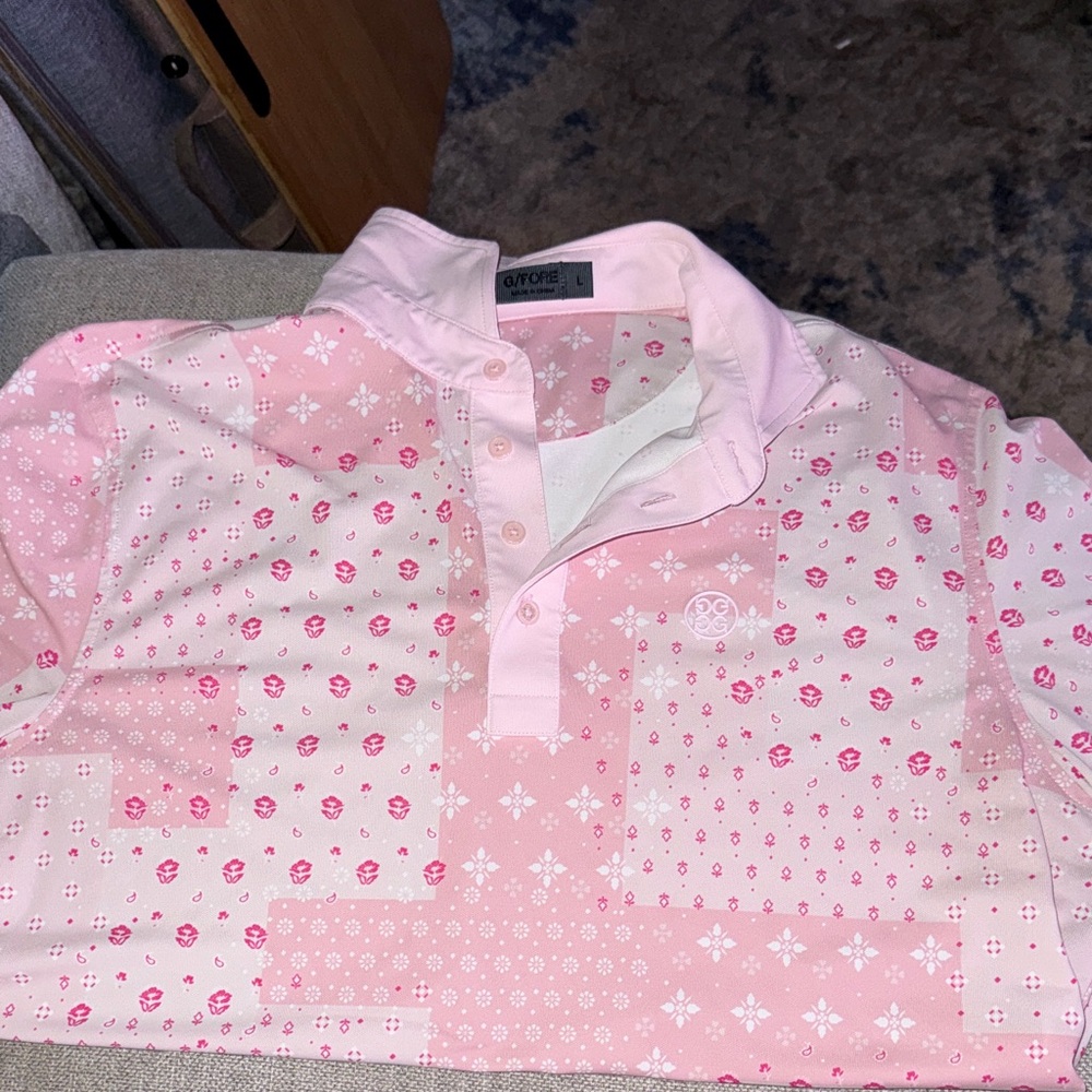G/FORE Bali Hai golf shirt; Size L